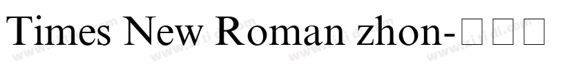 Times New Roman zhon字体转换